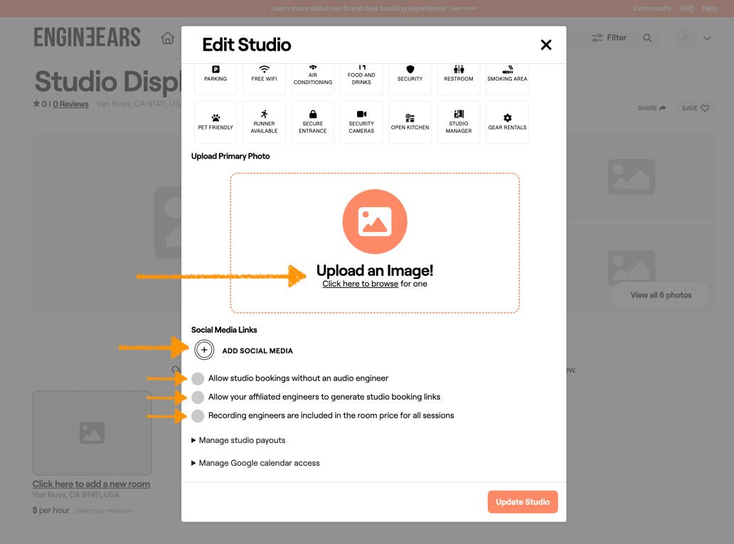 How to Complete Your Studio Profile